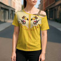 Western Yoke Cross Shoulder Shirt Toucan Cowboy Style - Wonder Print Shop