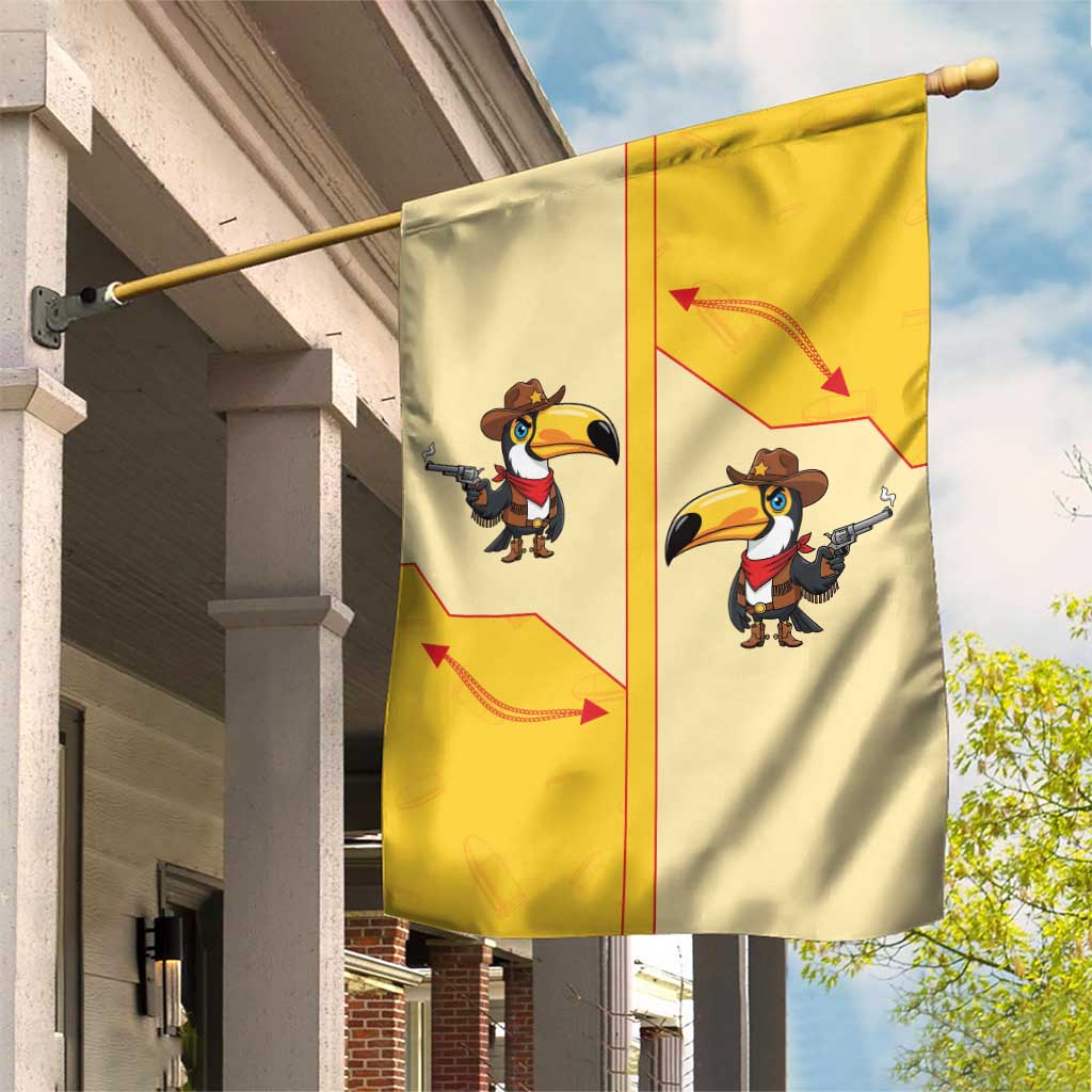 Western Yoke Garden Flag Toucan Cowboy Style - Wonder Print Shop