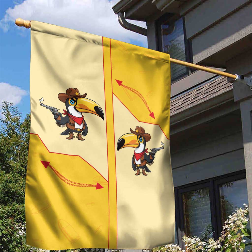 Western Yoke Garden Flag Toucan Cowboy Style - Wonder Print Shop