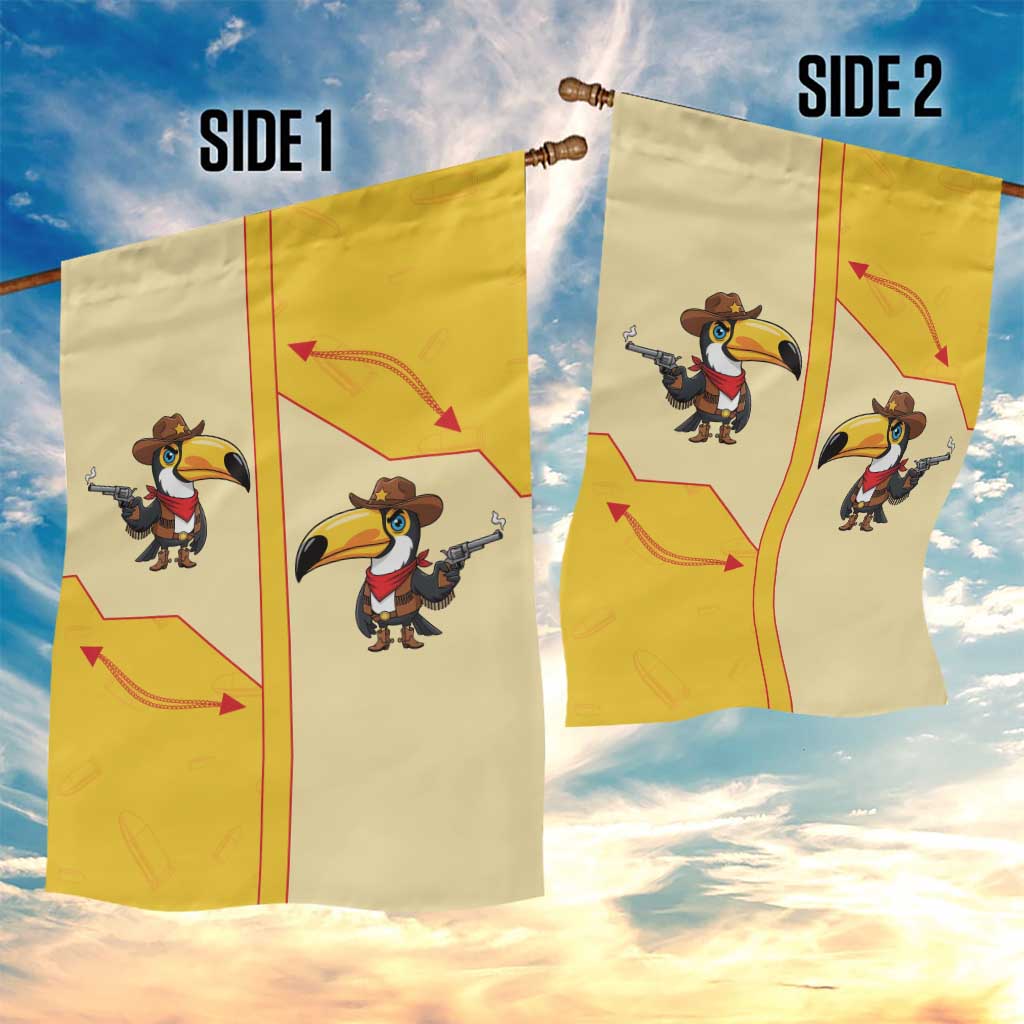 Western Yoke Garden Flag Toucan Cowboy Style - Wonder Print Shop