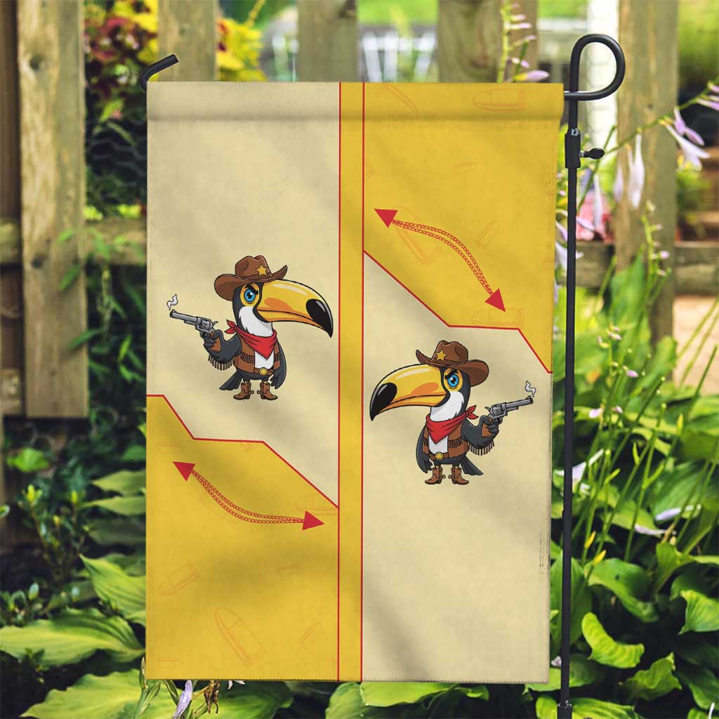 Western Yoke Garden Flag Toucan Cowboy Style - Wonder Print Shop