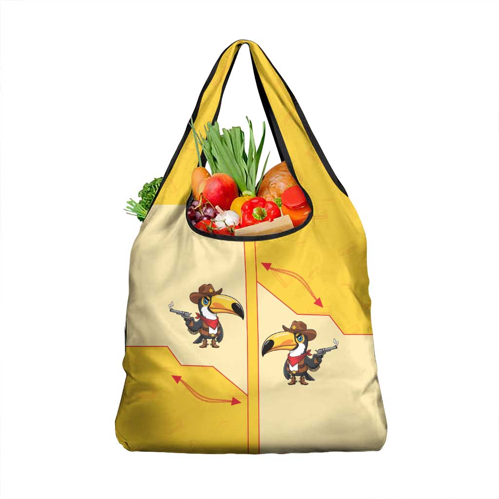 Western Yoke Grocery Bag Toucan Cowboy Style - Wonder Print Shop