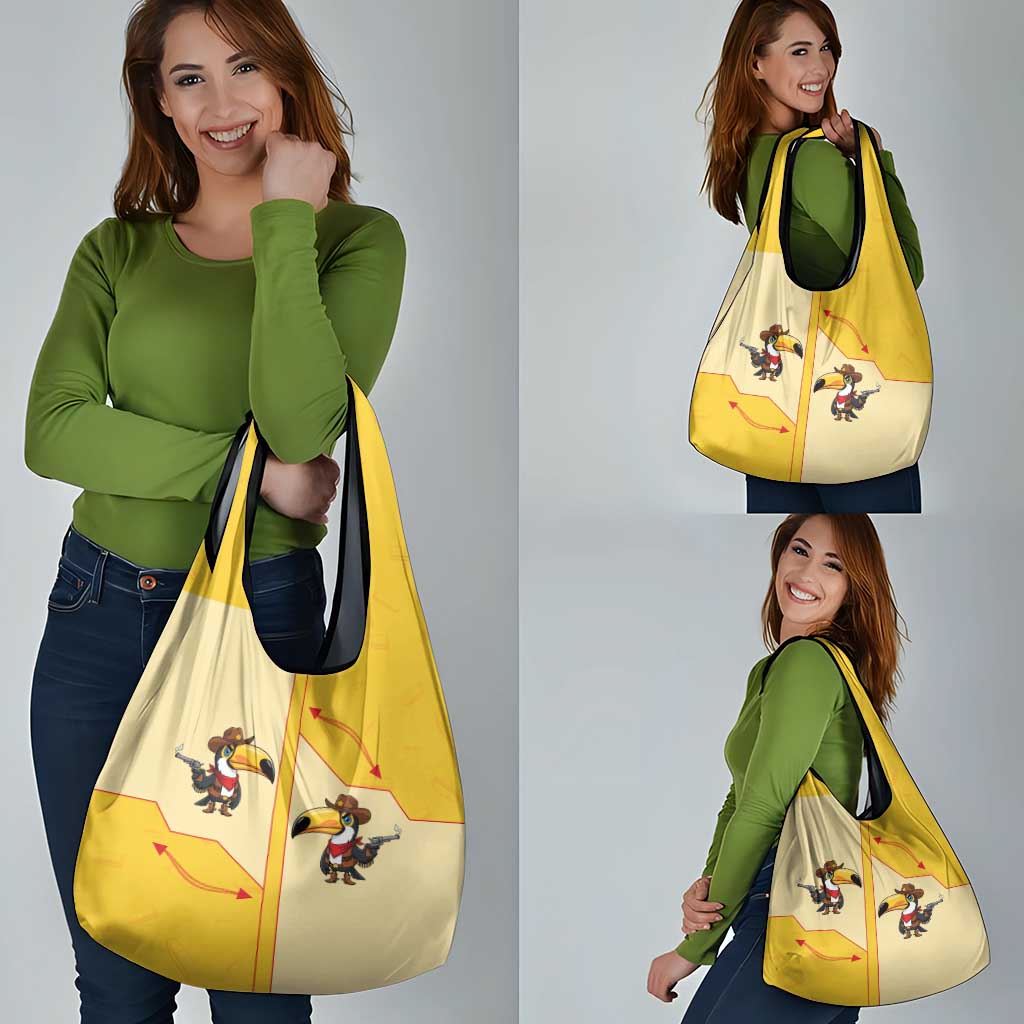 Western Yoke Grocery Bag Toucan Cowboy Style - Wonder Print Shop