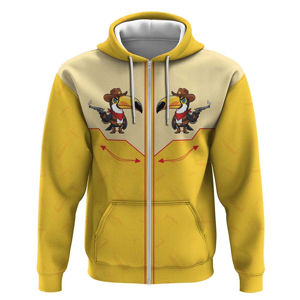 Western Yoke Hoodie Toucan Cowboy Style - Wonder Print Shop