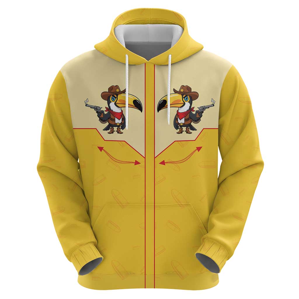 Western Yoke Hoodie Toucan Cowboy Style - Wonder Print Shop