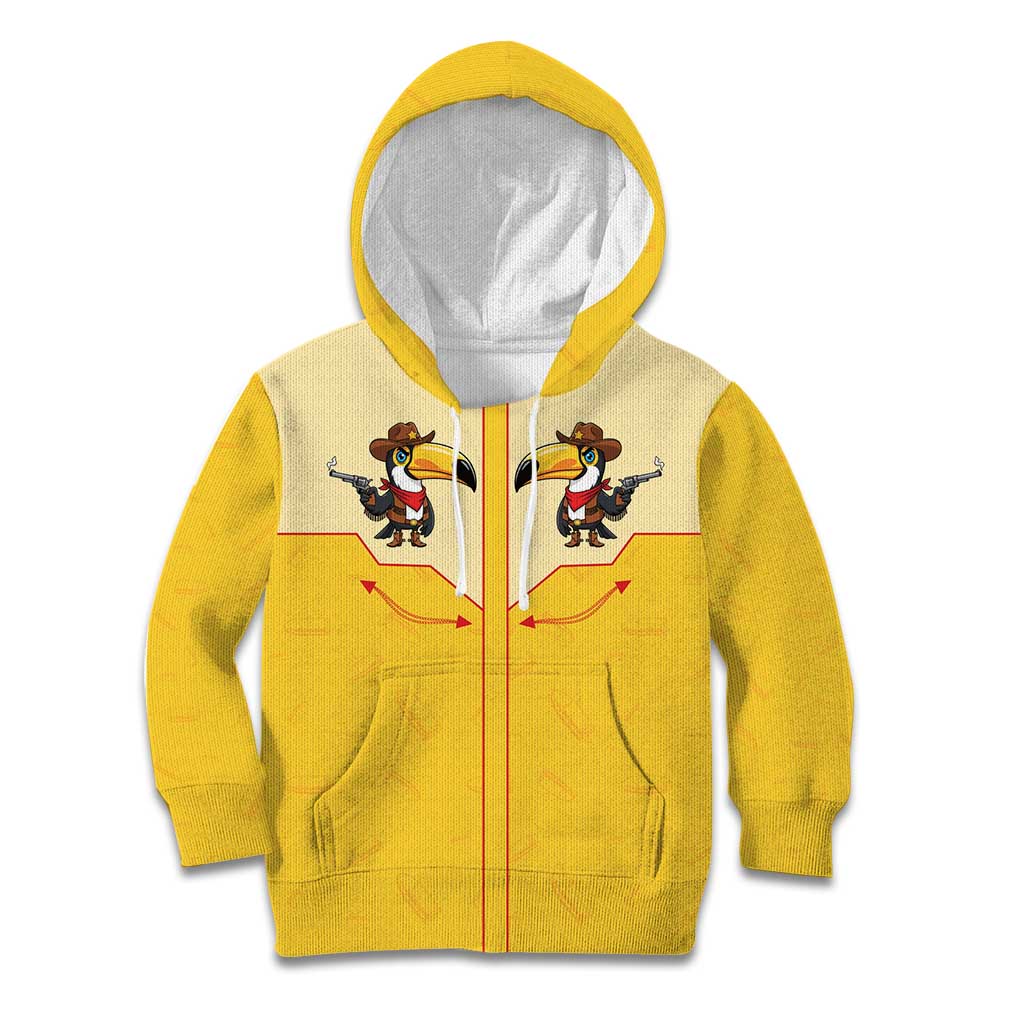 Western Yoke Kid Hoodie Toucan Cowboy Style - Wonder Print Shop