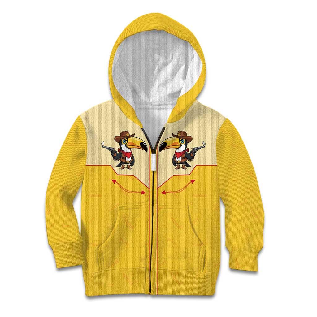 Western Yoke Kid Hoodie Toucan Cowboy Style - Wonder Print Shop