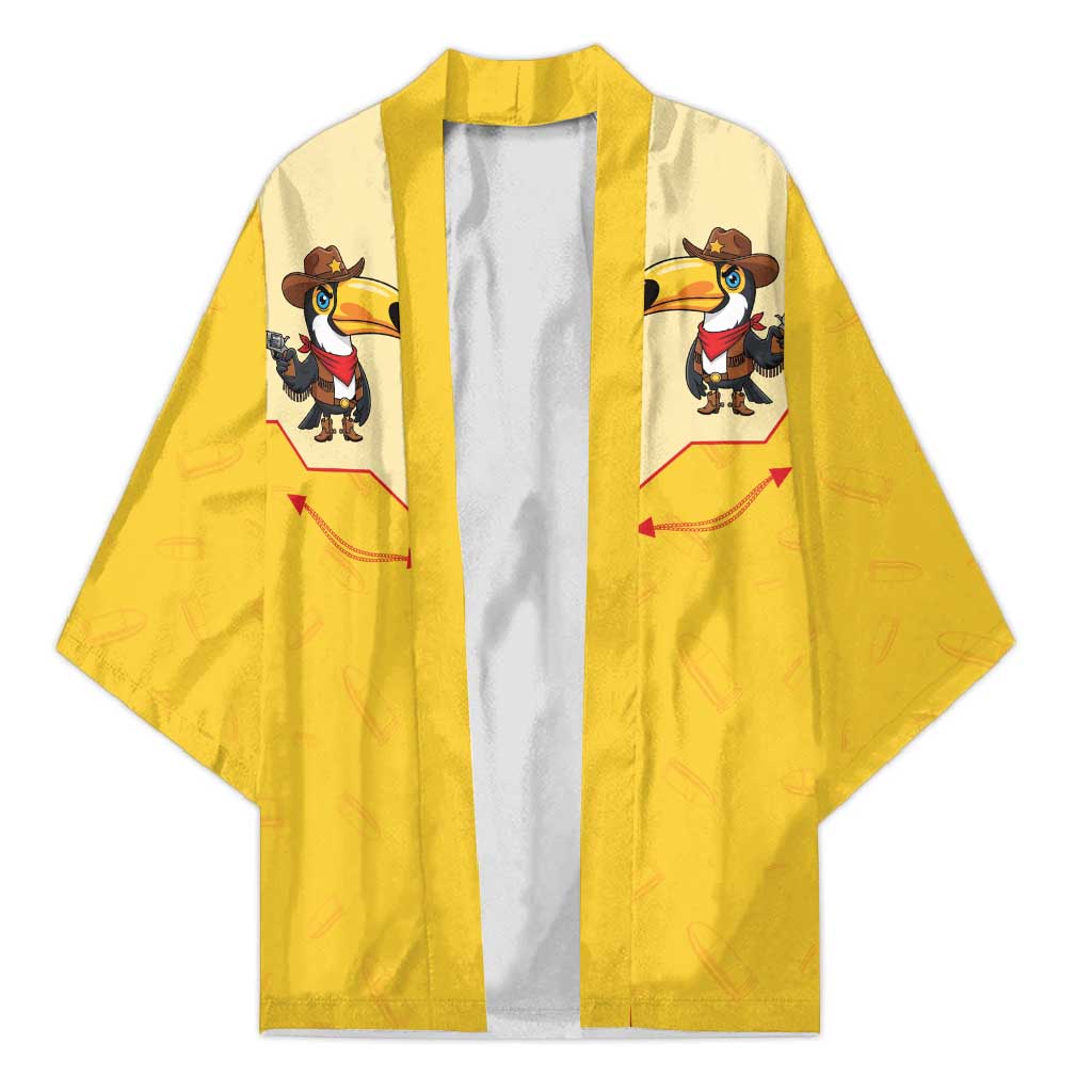 Western Yoke Kimono Toucan Cowboy Style - Wonder Print Shop
