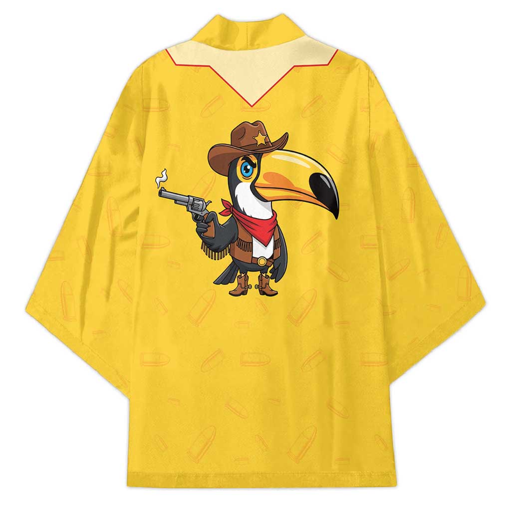 Western Yoke Kimono Toucan Cowboy Style - Wonder Print Shop