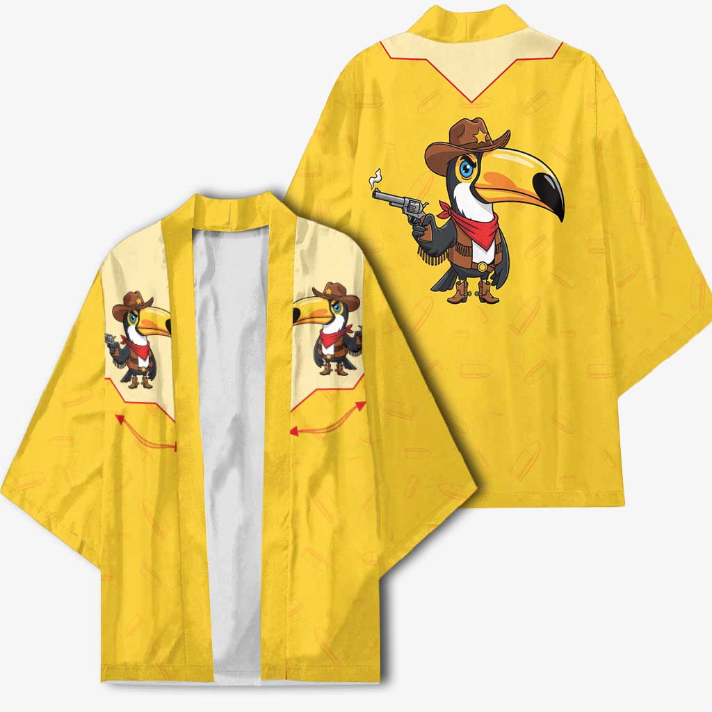 Western Yoke Kimono Toucan Cowboy Style - Wonder Print Shop