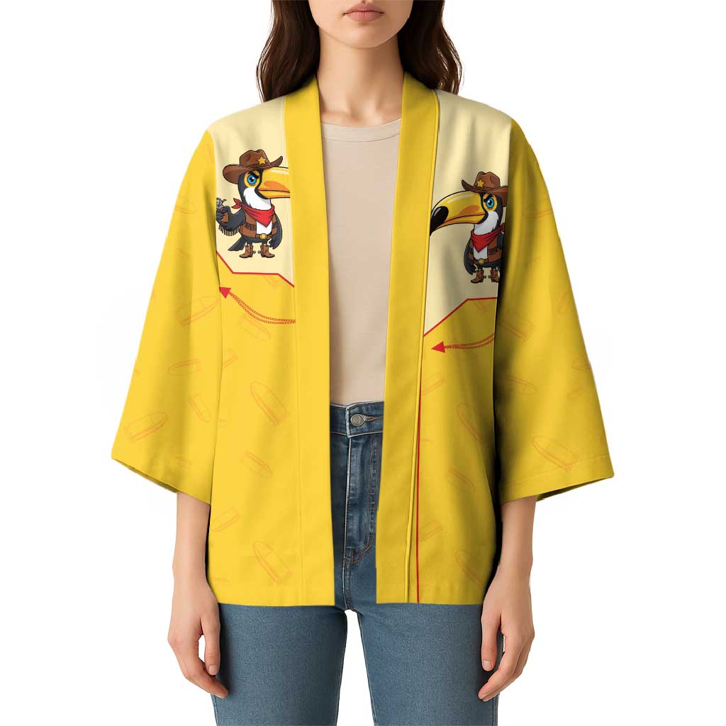 Western Yoke Kimono Toucan Cowboy Style - Wonder Print Shop