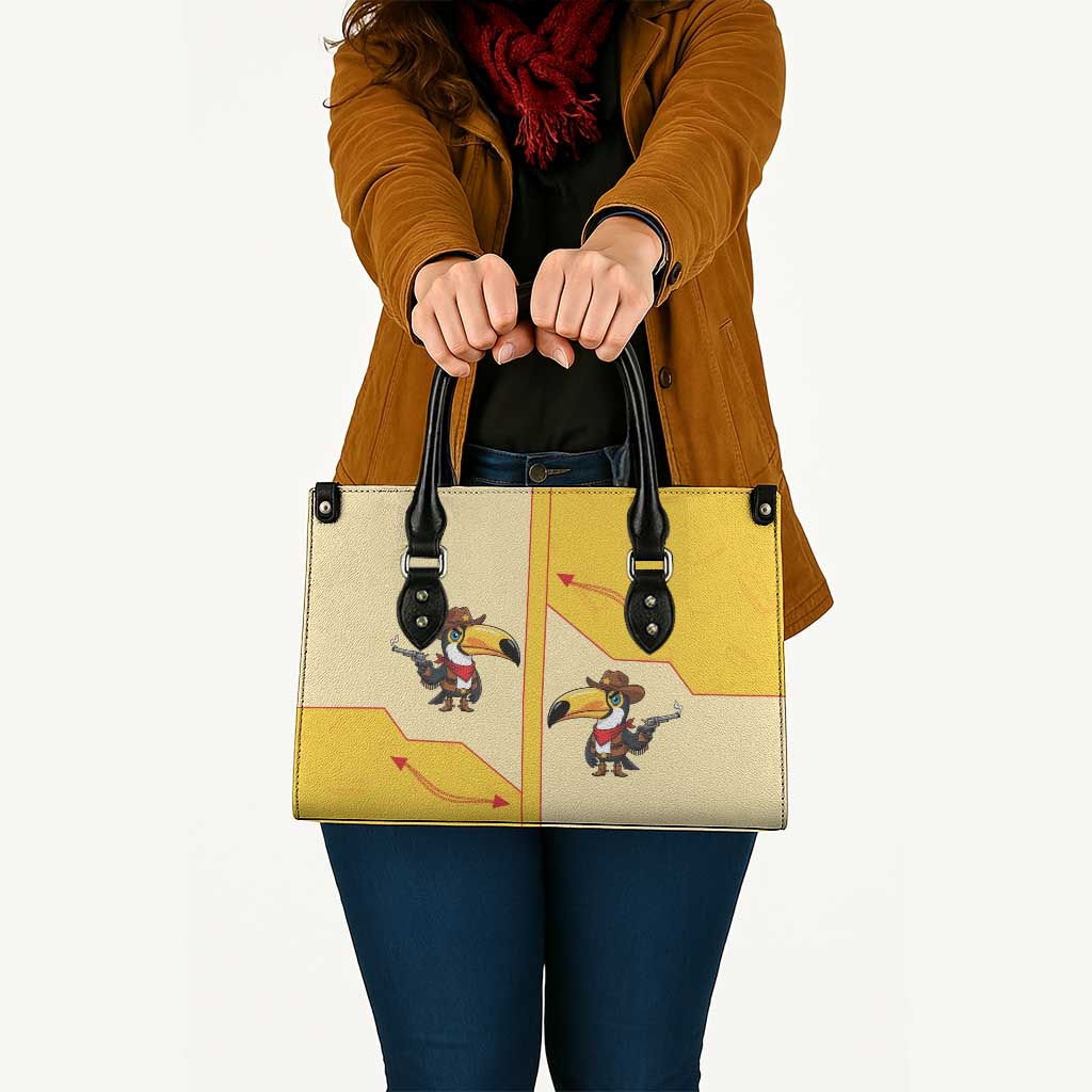 Western Yoke Leather Bag Toucan Cowboy Style - Wonder Print Shop