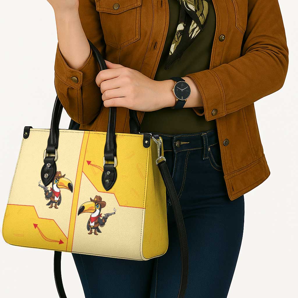 Western Yoke Leather Bag Toucan Cowboy Style - Wonder Print Shop