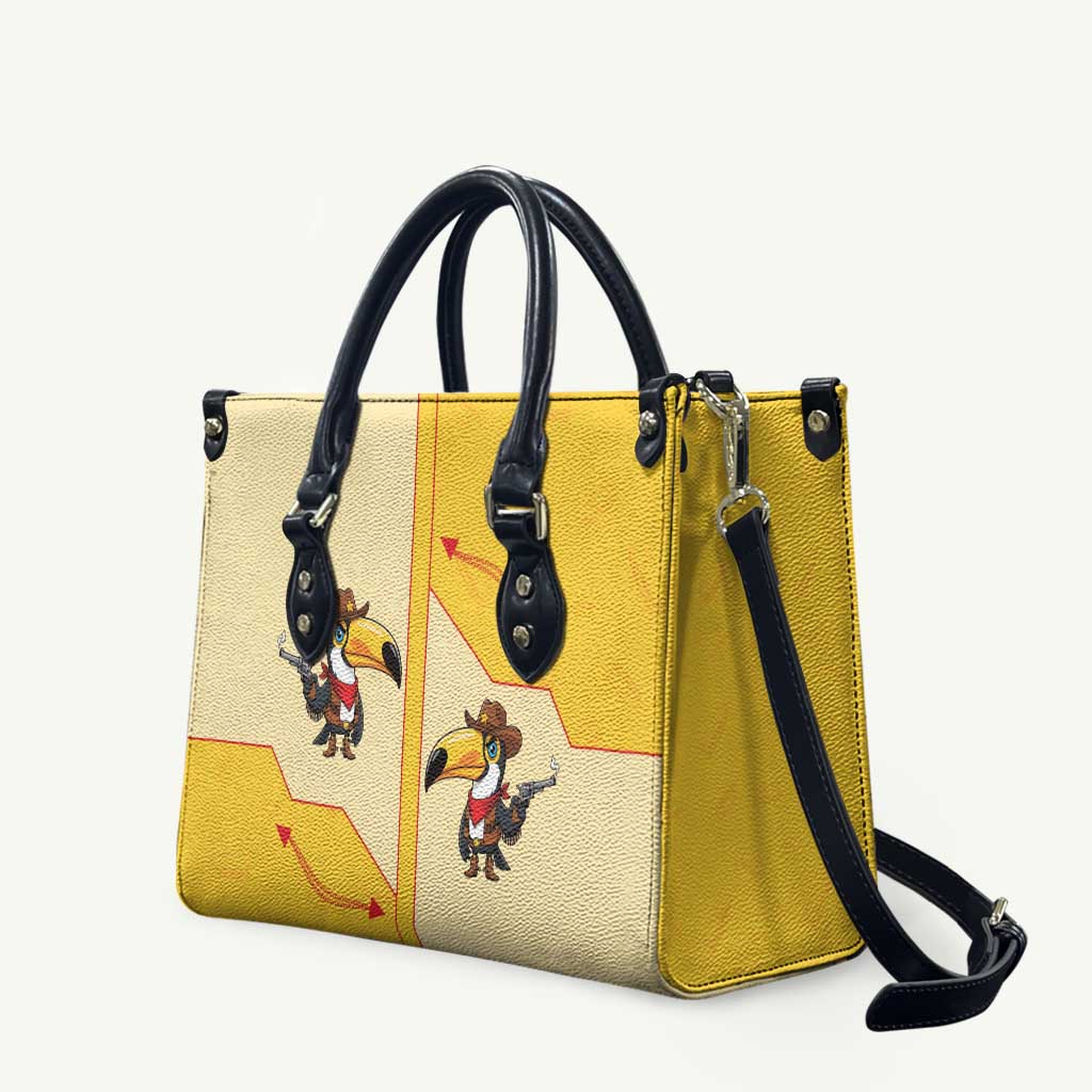 Western Yoke Leather Bag Toucan Cowboy Style - Wonder Print Shop
