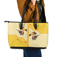 Western Yoke Leather Tote Bag Toucan Cowboy Style - Wonder Print Shop