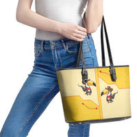 Western Yoke Leather Tote Bag Toucan Cowboy Style - Wonder Print Shop