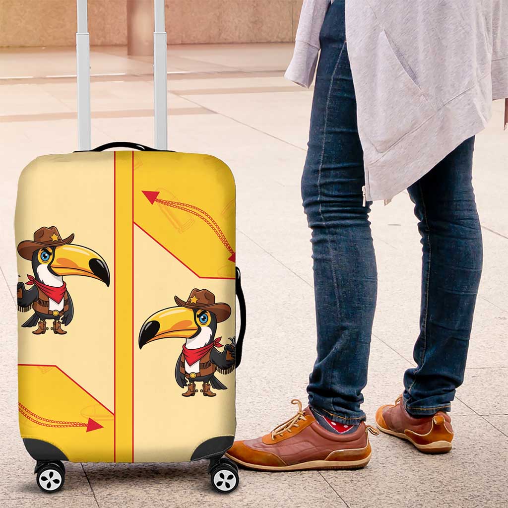 Western Yoke Luggage Cover Toucan Cowboy Style - Wonder Print Shop