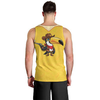 Western Yoke Men Tank Top Toucan Cowboy Style - Wonder Print Shop
