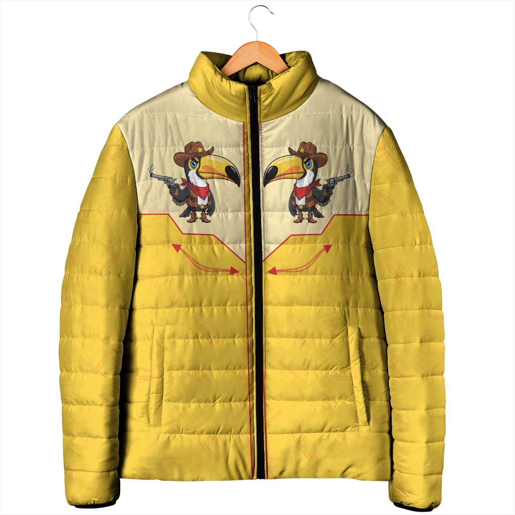 Western Yoke Padded Jacket Toucan Cowboy Style - Wonder Print Shop