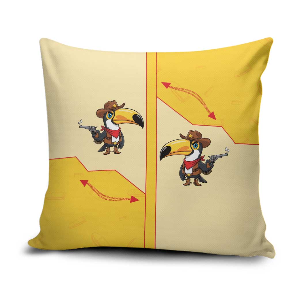 Western Yoke Pillow Cover Toucan Cowboy Style - Wonder Print Shop