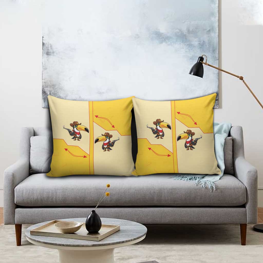 Western Yoke Pillow Cover Toucan Cowboy Style - Wonder Print Shop