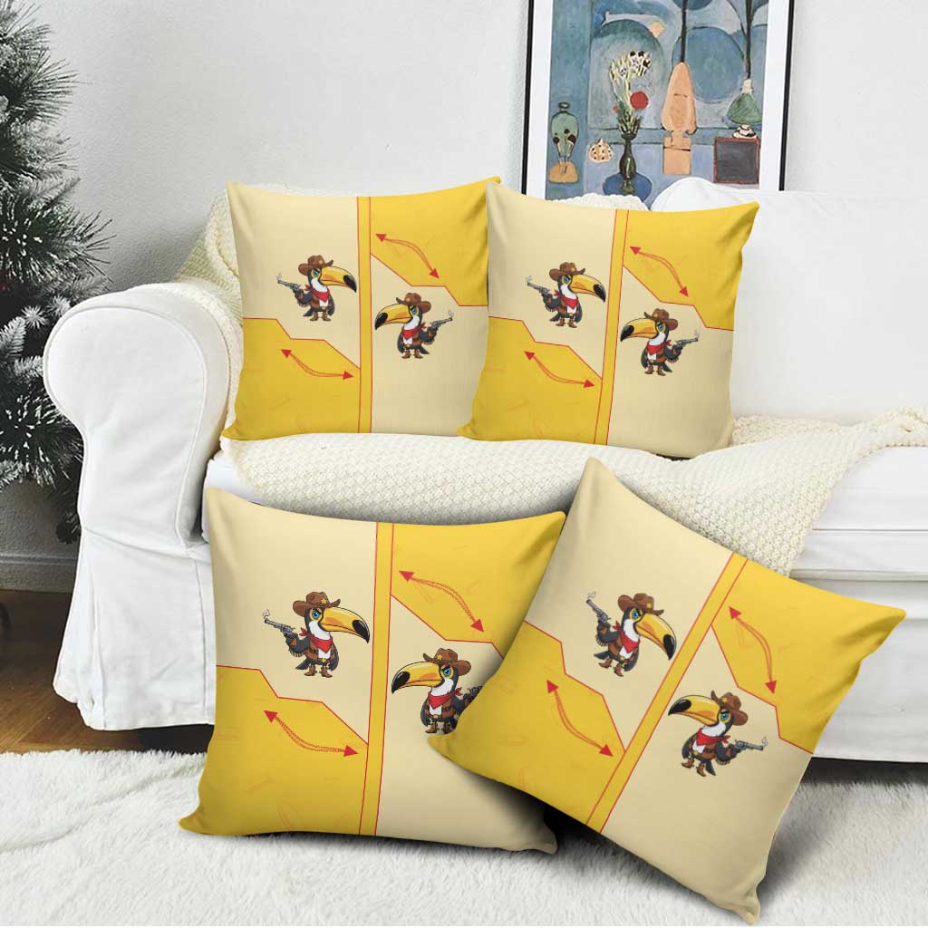 Western Yoke Pillow Cover Toucan Cowboy Style - Wonder Print Shop