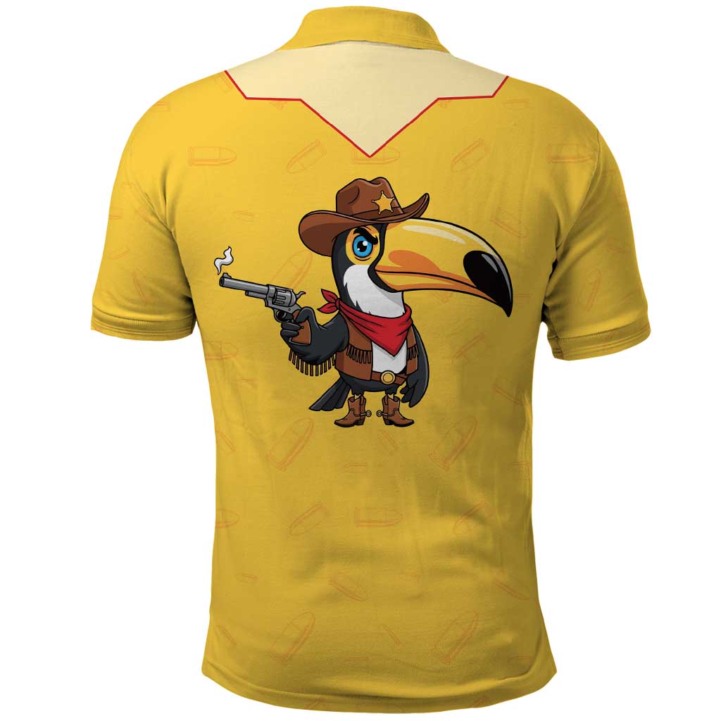 Western Yoke Polo Shirt Toucan Cowboy Style - Wonder Print Shop