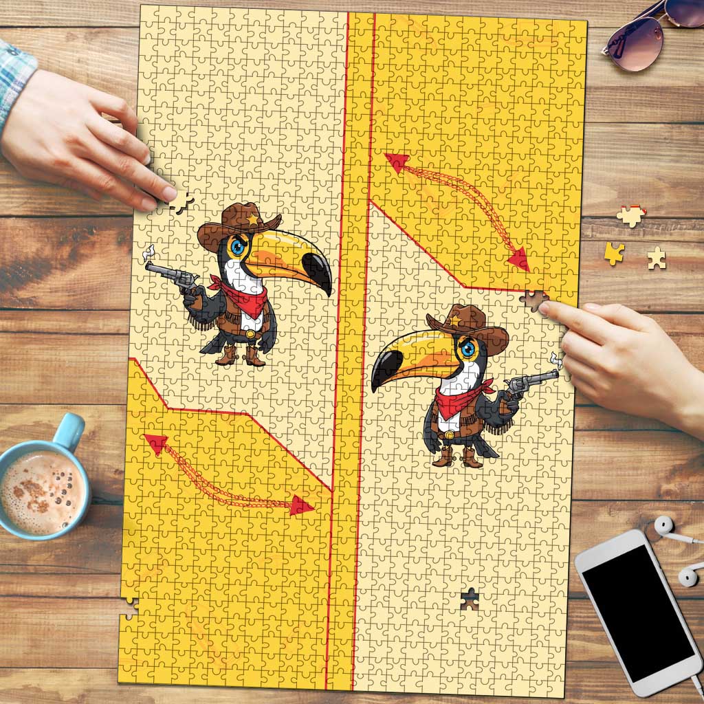 Western Yoke Puzzle Toucan Cowboy Style - Wonder Print Shop