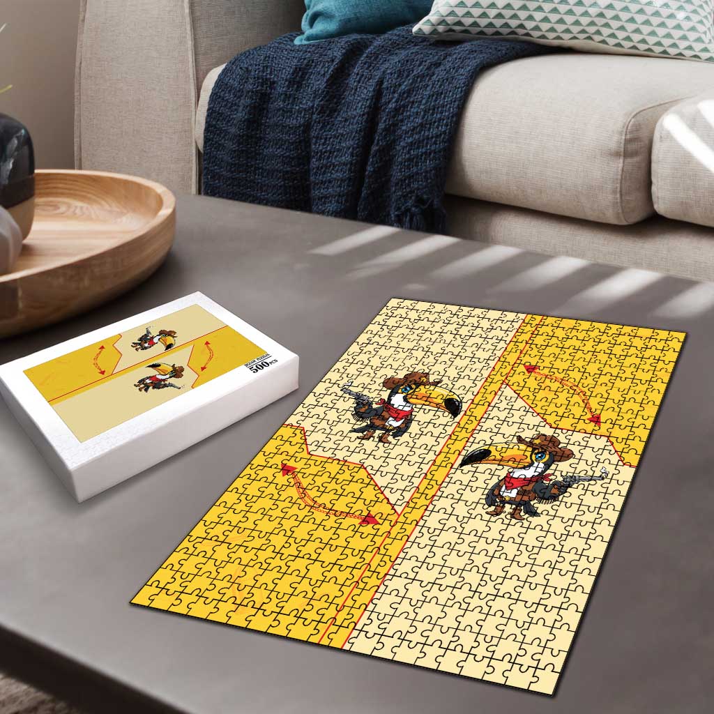Western Yoke Puzzle Toucan Cowboy Style - Wonder Print Shop