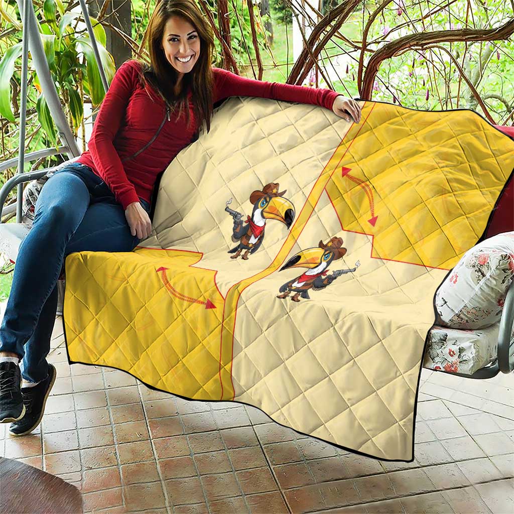 Western Yoke Quilt Toucan Cowboy Style - Wonder Print Shop