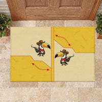 Western Yoke Rubber Doormat Toucan Cowboy Style - Wonder Print Shop