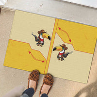 Western Yoke Rubber Doormat Toucan Cowboy Style - Wonder Print Shop