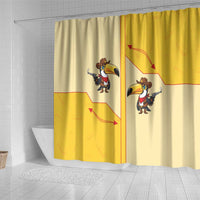 Western Yoke Shower Curtain Toucan Cowboy Style - Wonder Print Shop