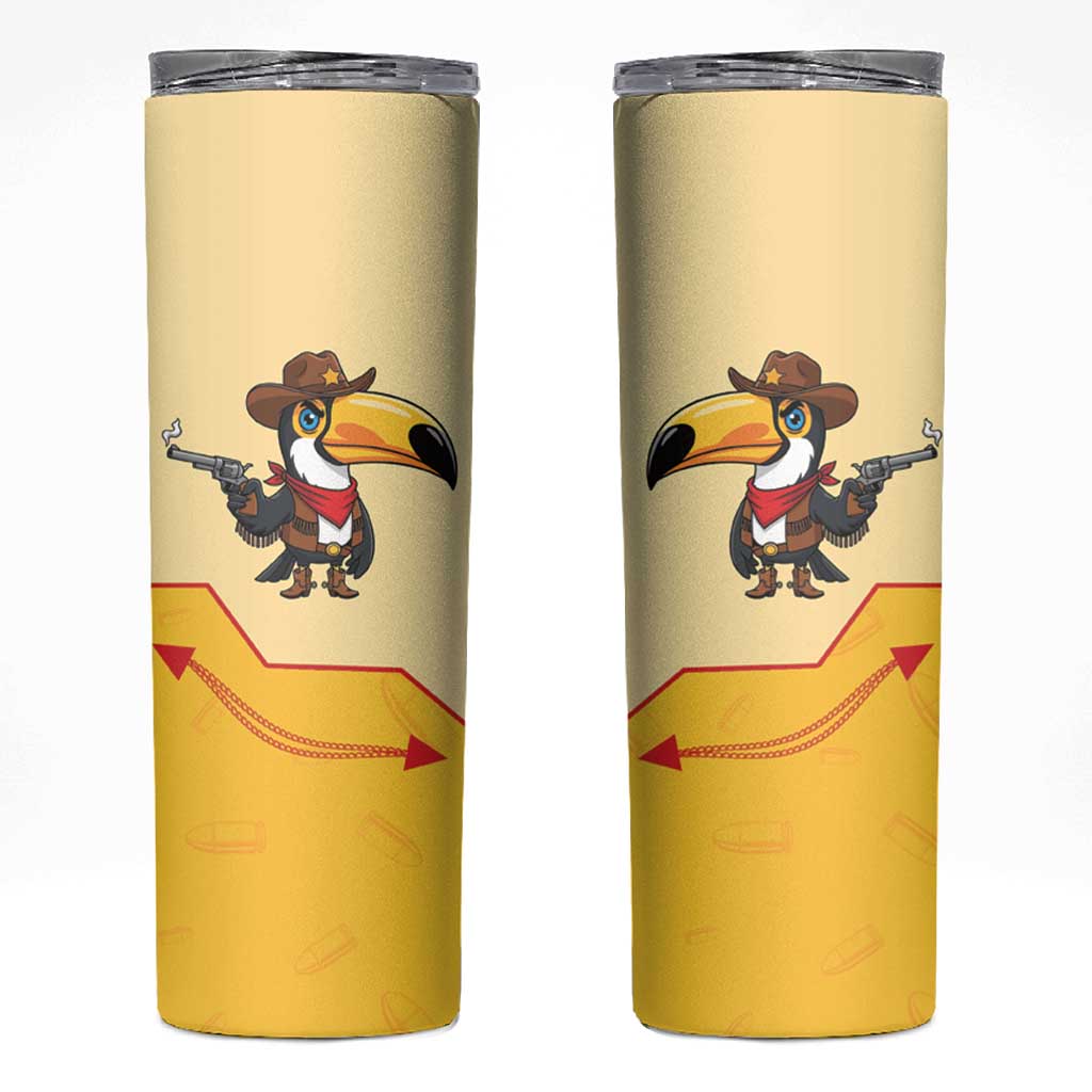 Western Yoke Skinny Tumbler Toucan Cowboy Style - Wonder Print Shop