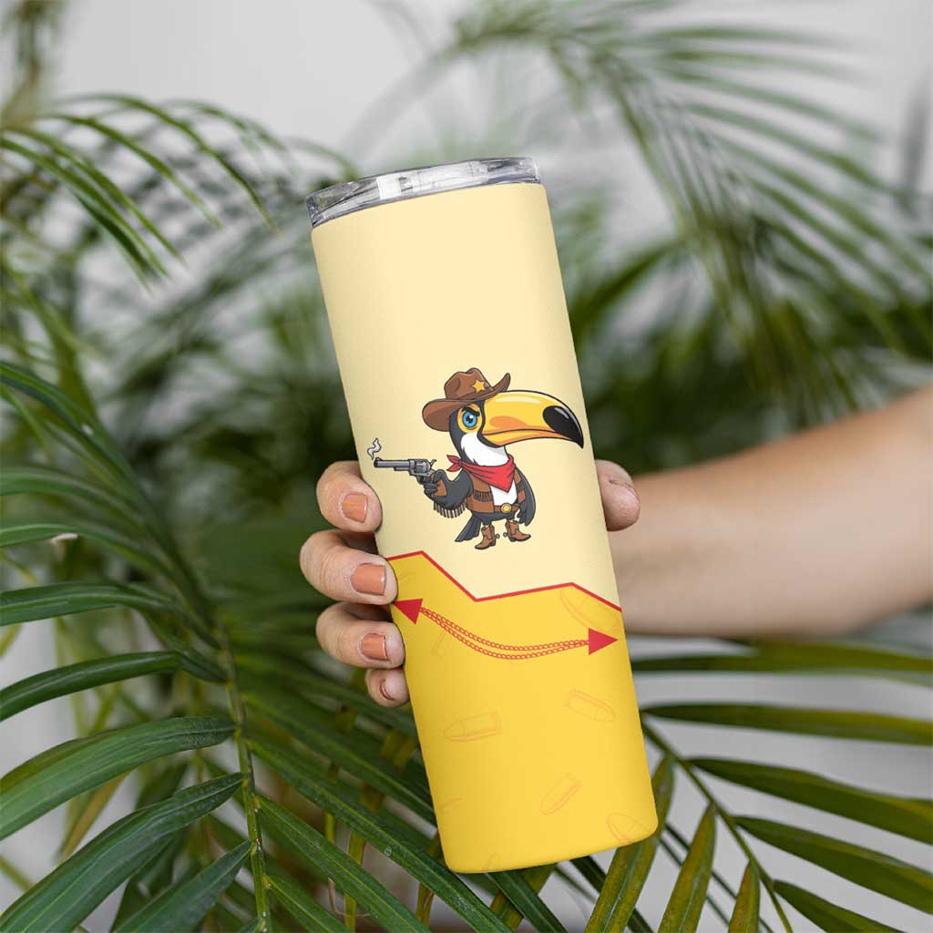 Western Yoke Skinny Tumbler Toucan Cowboy Style - Wonder Print Shop