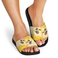 Western Yoke Slide Sandals Toucan Cowboy Style - Wonder Print Shop