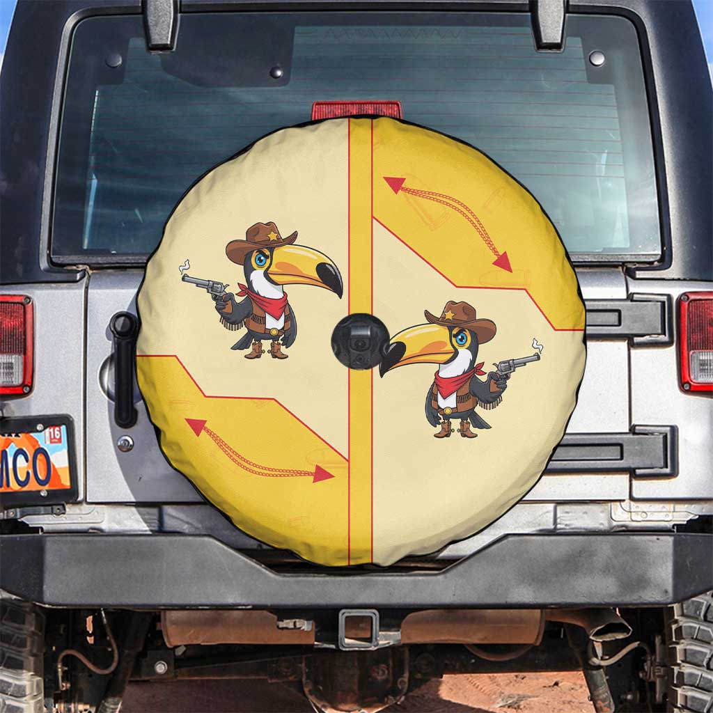 Western Yoke Spare Tire Cover Toucan Cowboy Style - Wonder Print Shop