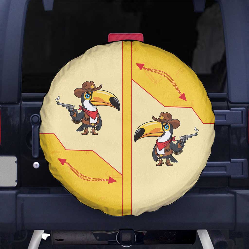Western Yoke Spare Tire Cover Toucan Cowboy Style - Wonder Print Shop