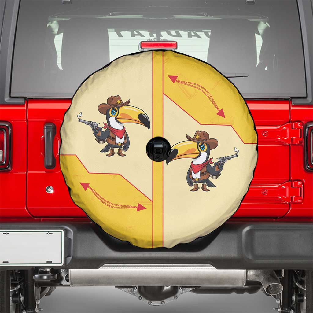 Western Yoke Spare Tire Cover Toucan Cowboy Style - Wonder Print Shop