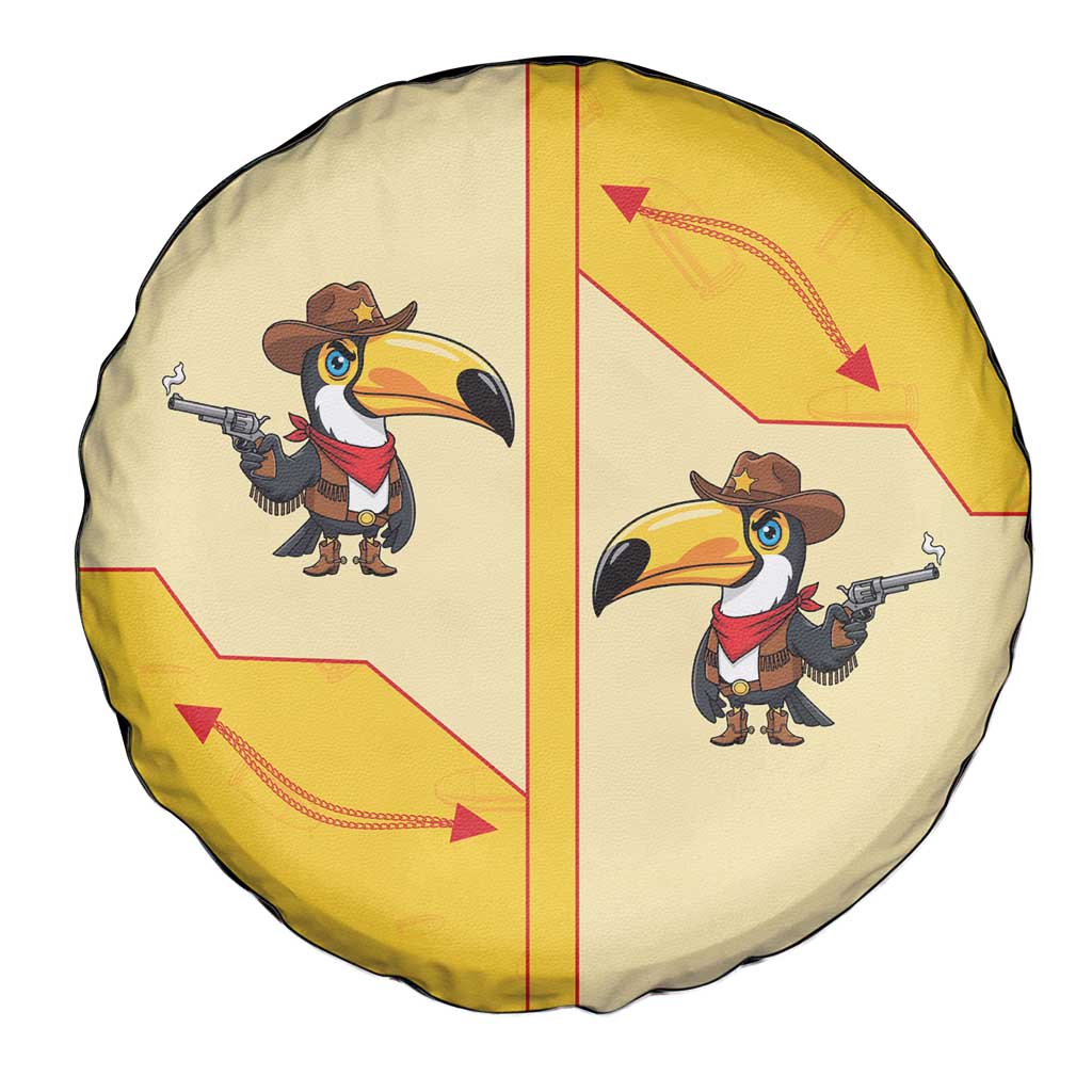 Western Yoke Spare Tire Cover Toucan Cowboy Style - Wonder Print Shop