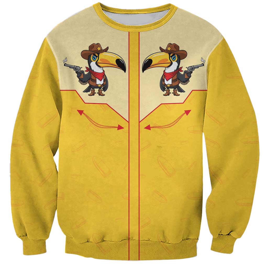 Western Yoke Sweatshirt Toucan Cowboy Style - Wonder Print Shop