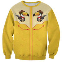 Western Yoke Sweatshirt Toucan Cowboy Style - Wonder Print Shop