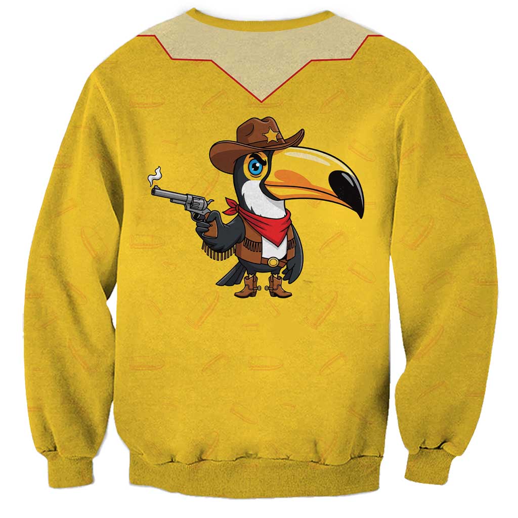 Western Yoke Sweatshirt Toucan Cowboy Style - Wonder Print Shop