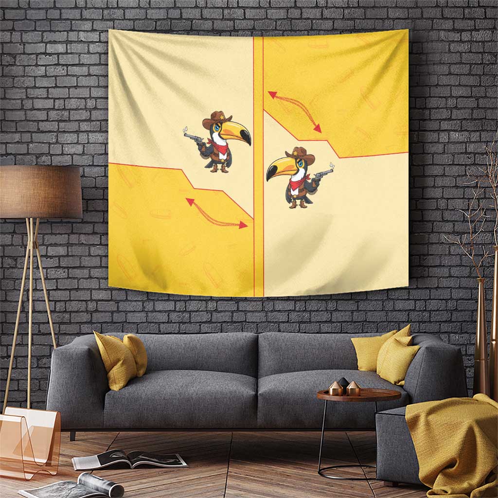 Western Yoke Tapestry Toucan Cowboy Style - Wonder Print Shop