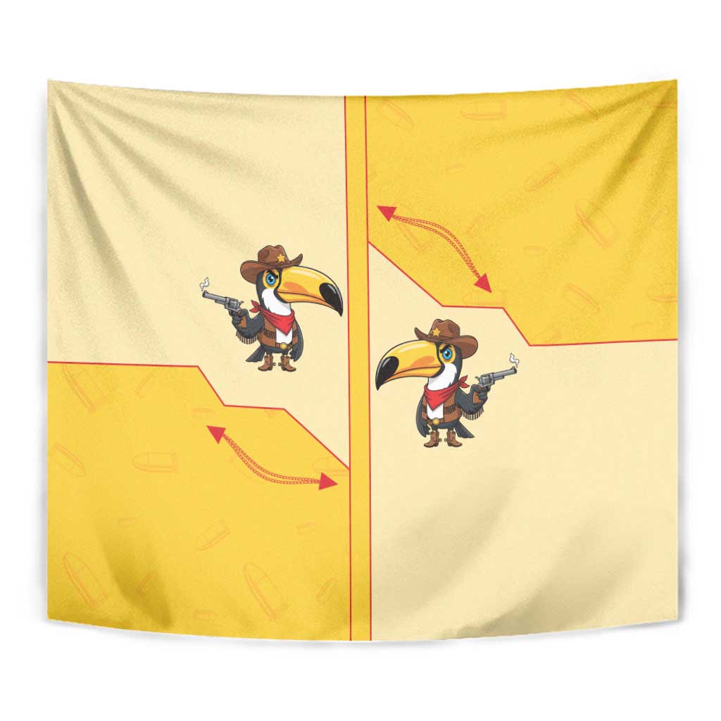 Western Yoke Tapestry Toucan Cowboy Style - Wonder Print Shop