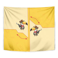 Western Yoke Tapestry Toucan Cowboy Style - Wonder Print Shop