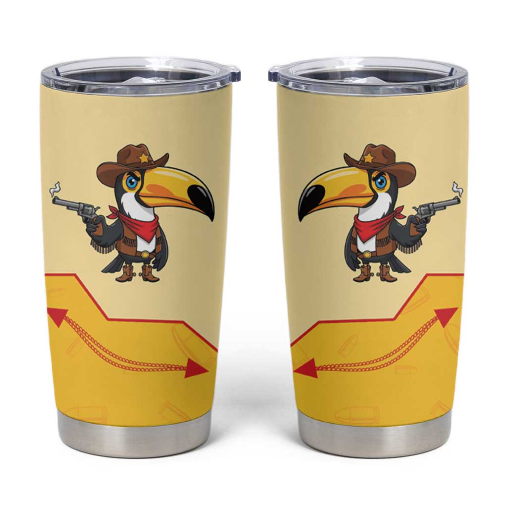 Western Yoke Tumbler Cup Toucan Cowboy Style - Wonder Print Shop