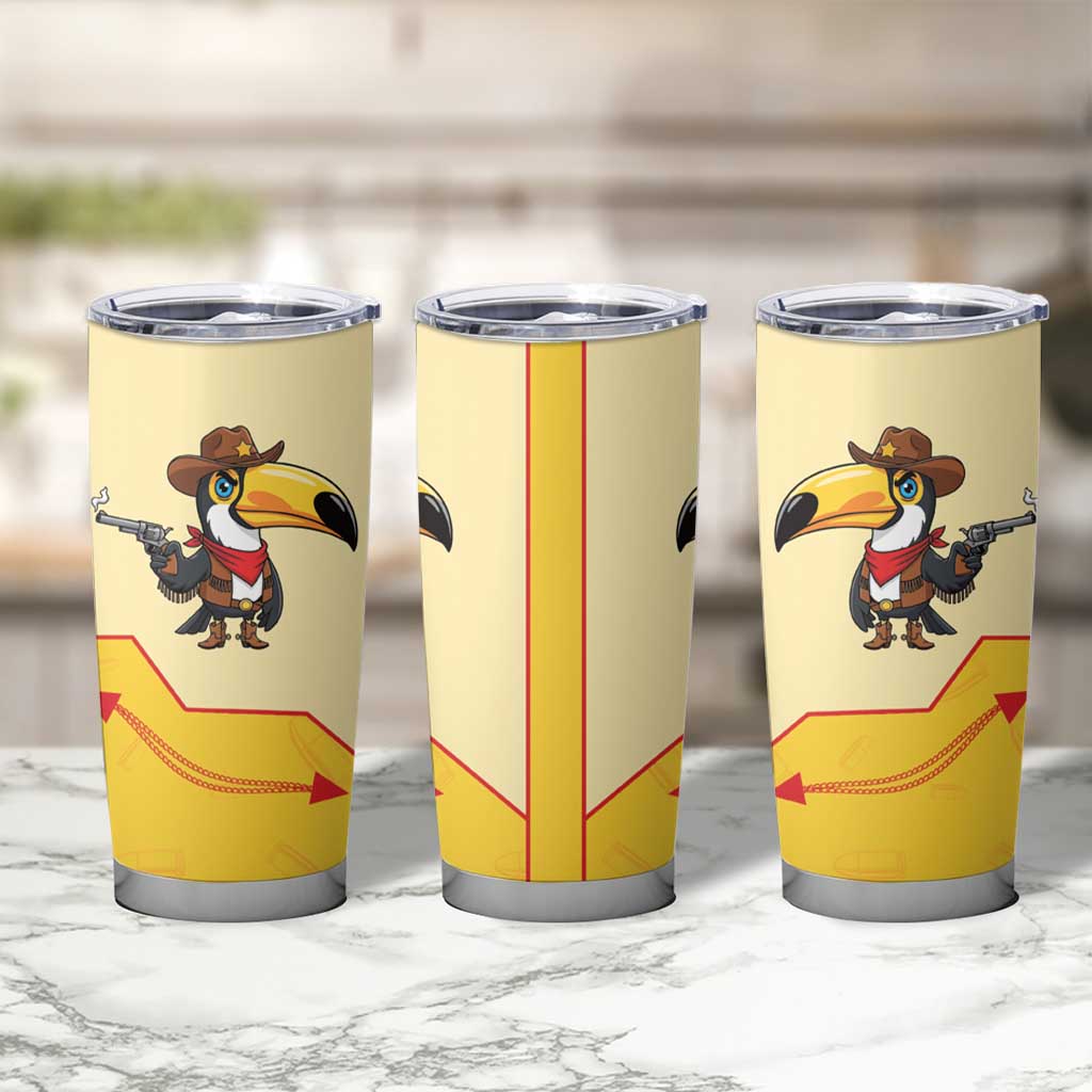 Western Yoke Tumbler Cup Toucan Cowboy Style - Wonder Print Shop