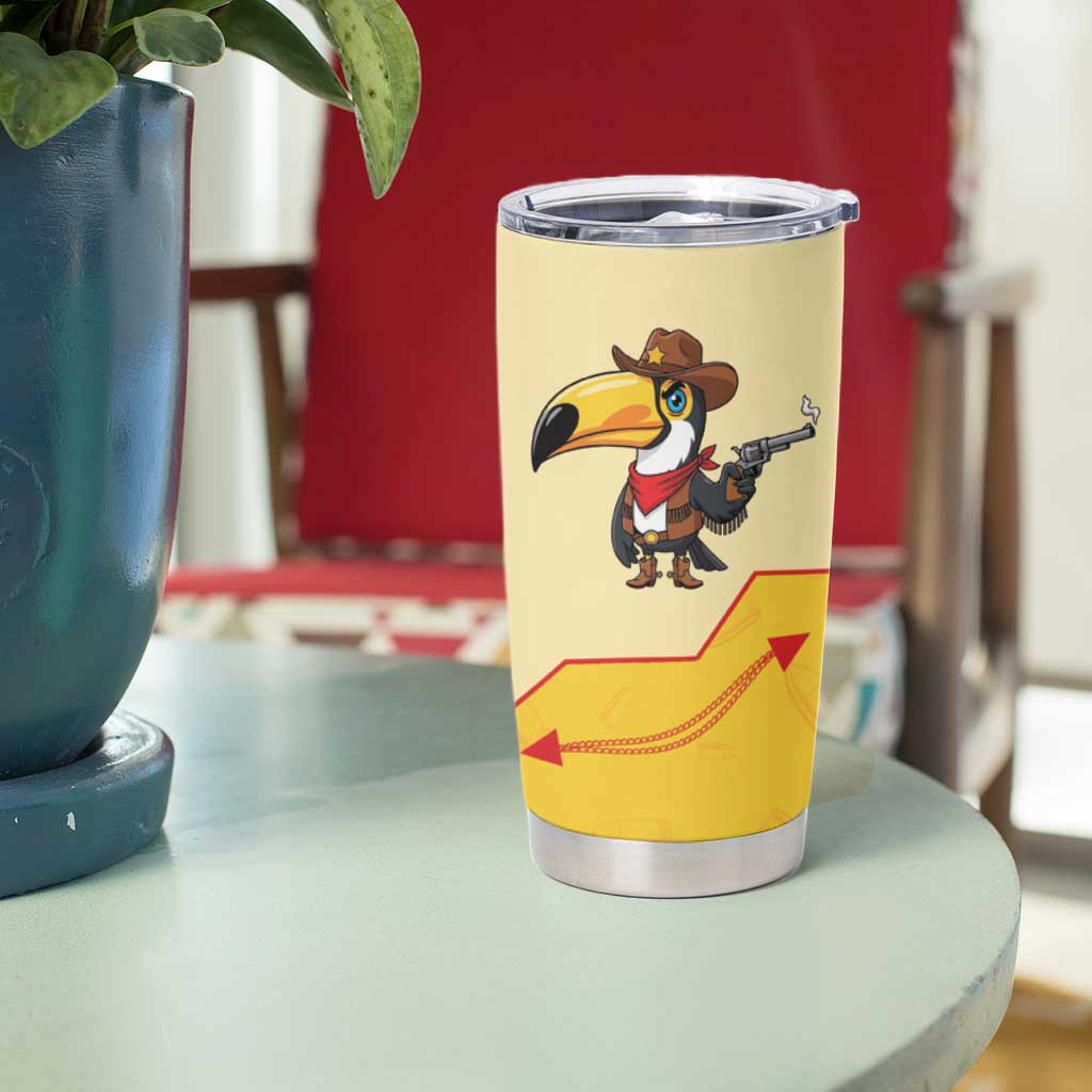 Western Yoke Tumbler Cup Toucan Cowboy Style - Wonder Print Shop
