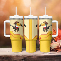 Western Yoke Tumbler With Handle Toucan Cowboy Style - Wonder Print Shop
